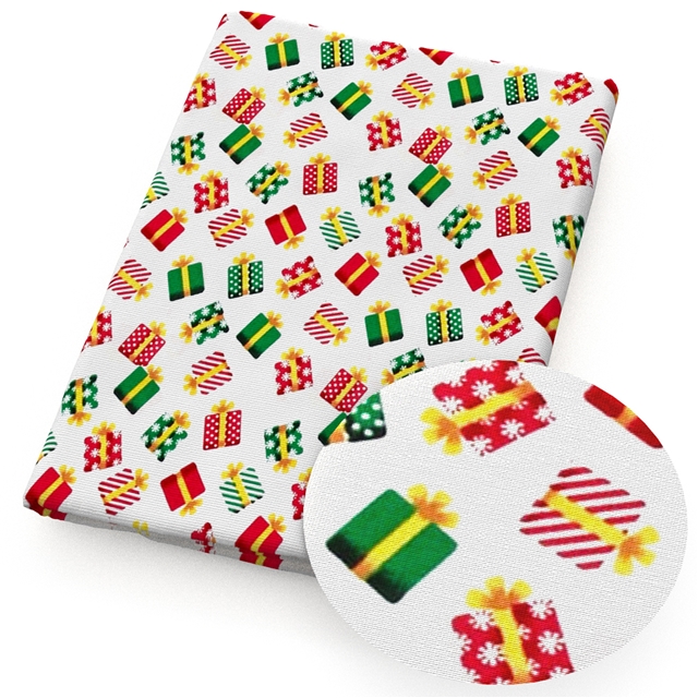 polyester cotton christmas series polyester cotton fabric set (4 pcs/set)
