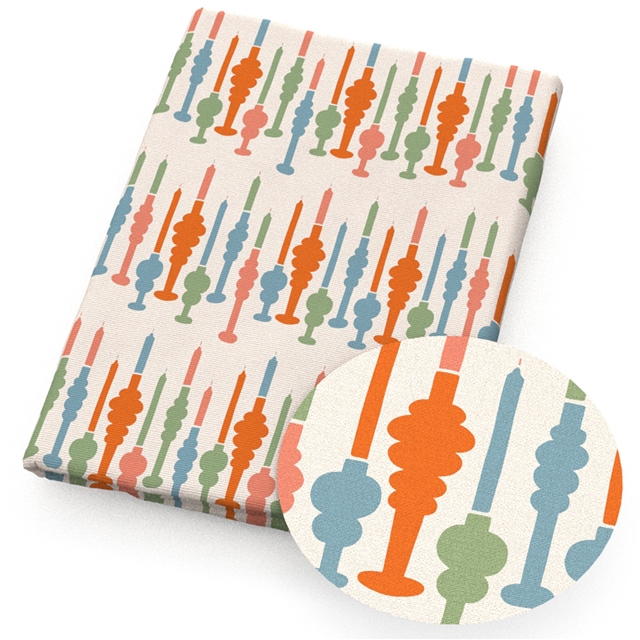 polyester cotton geometry leaves flowers series polyester cotton fabric set (12 pcs/set)