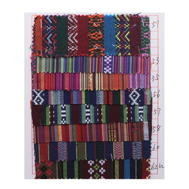 ethnic style series polyester cotton colored weaving fabric