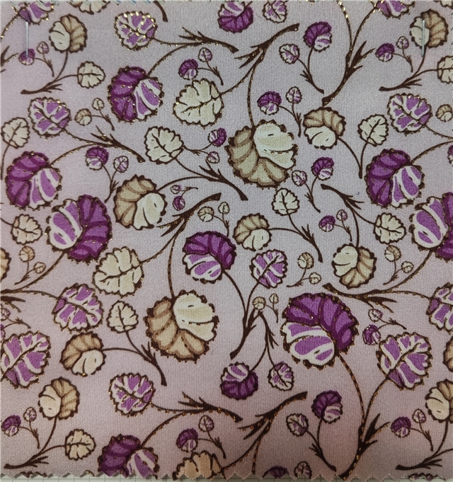 2 ways hot stamping leaves suede fabric