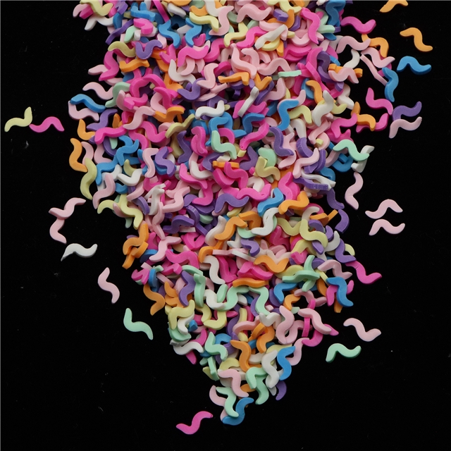 polymer clay mixed simulation ribbon twisted candy soft ceramic packaging filler