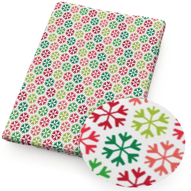 polyester cotton christmas series polyester cotton fabric set (4 pcs/set)