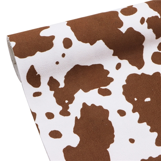synthetic leather cow pattern faux leather  30*135cm(11.8*53.1