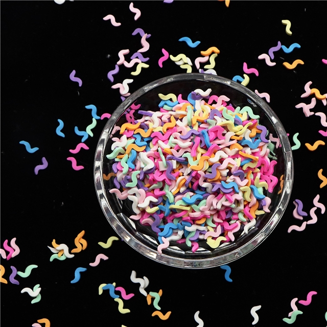 polymer clay mixed simulation ribbon twisted candy soft ceramic packaging filler