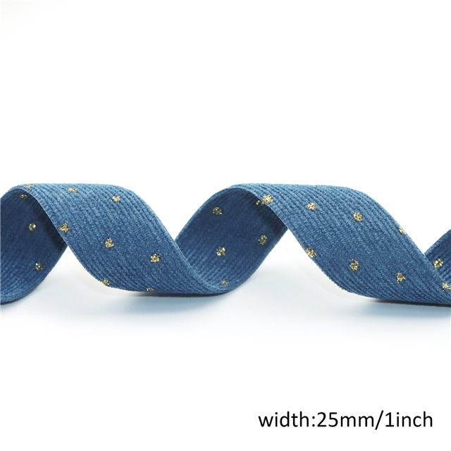double sided corduroy hot stamping ribbon(20 yard/roll) navy blue,25mm(1