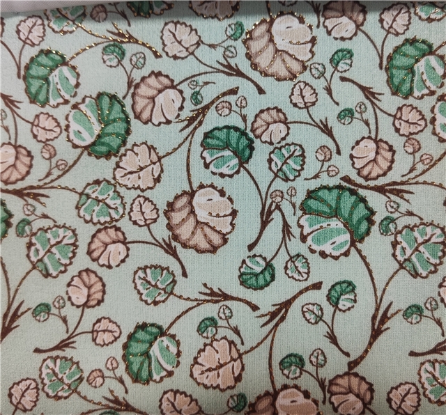 2 ways hot stamping leaves suede fabric