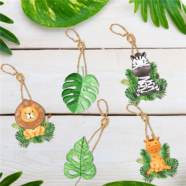 Animal decoration card hanging pendant set