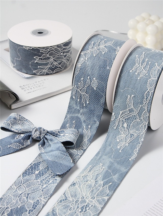 dyeing glitter lace denim webbing