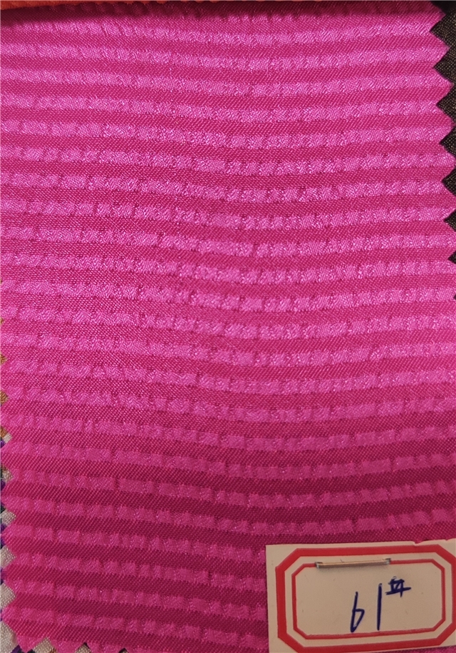plain pleated striped polyester fabric