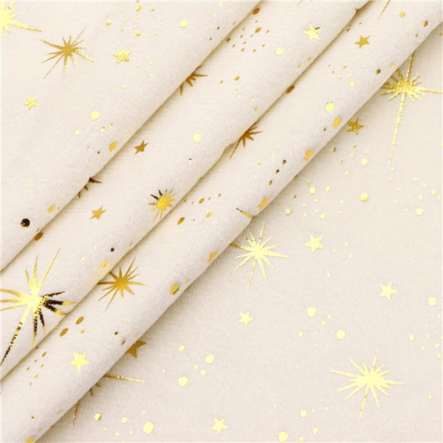 hot stamping dot star short plush fabric 9#khaki,50*150cm(19.7*59.1