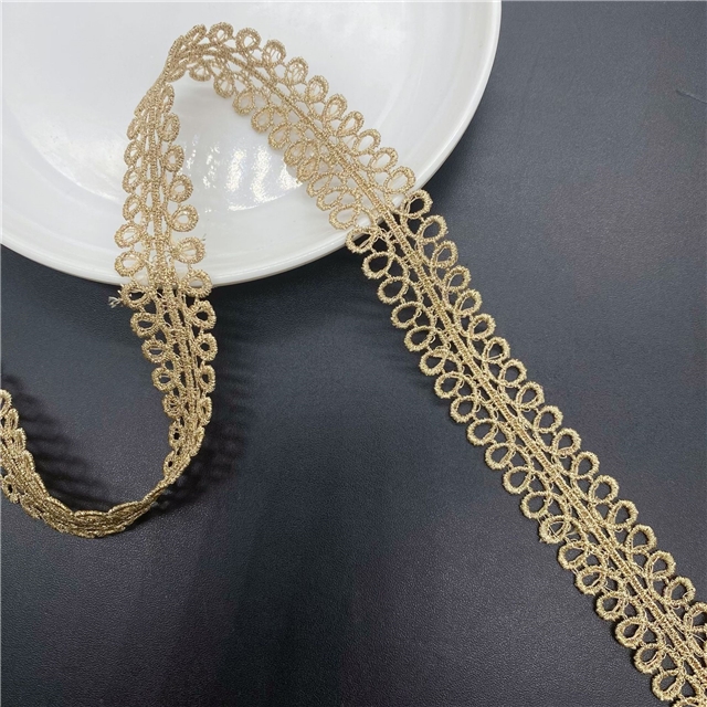 gold and silver thread double sided gold thread embroidery hollow lace