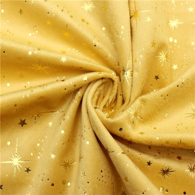 hot stamping dot star short plush fabric