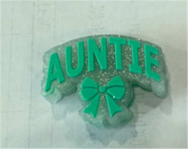 silicone glitter bow letters silicone beads