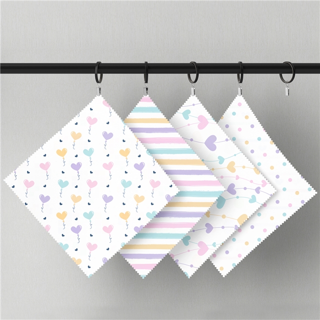 polyester cotton striped dot heart series polyester cotton fabric set (8 pcs/set)
