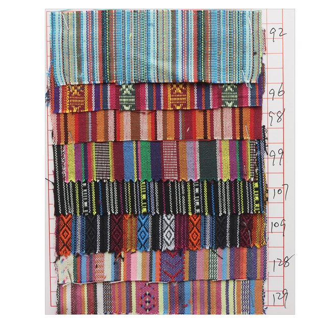 ethnic style series polyester cotton colored weaving fabric