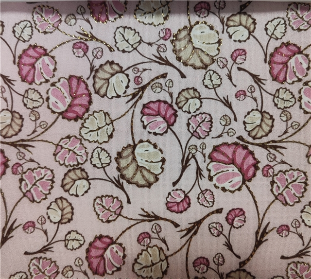 2 ways hot stamping leaves suede fabric