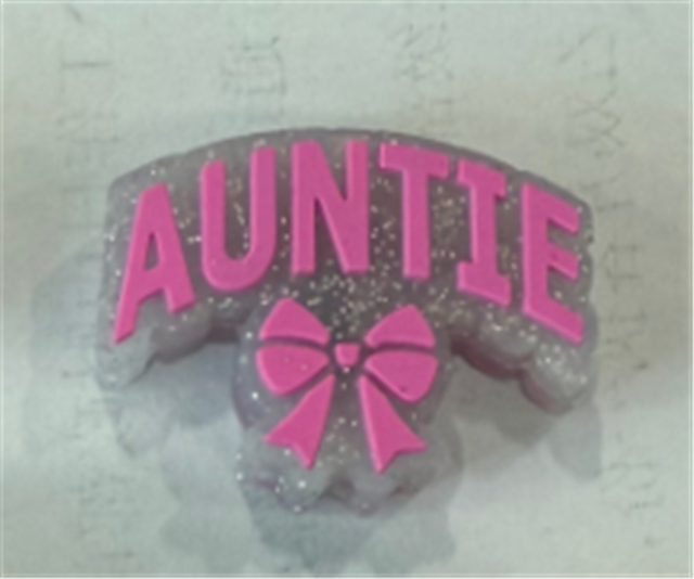 silicone glitter bow letters silicone beads