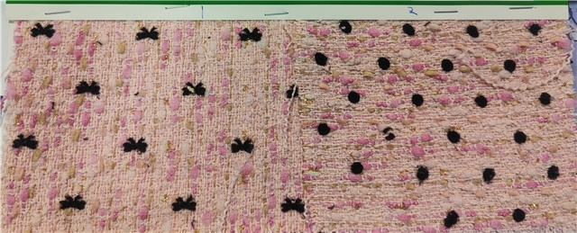 gold thread velvet dot bow woolen woven small fragrant fabric