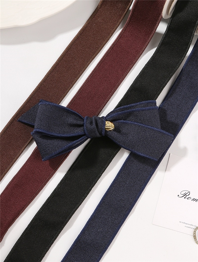 thick solid color woven tape with diagonal edge pressing