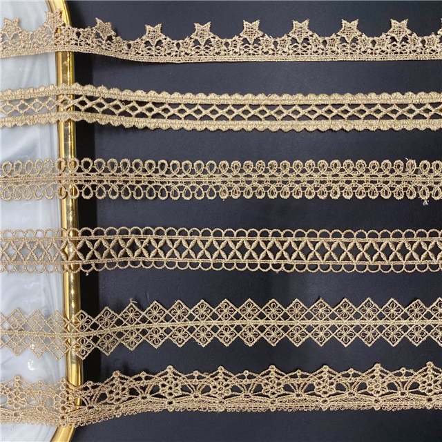 gold and silver thread double sided gold thread embroidery hollow lace