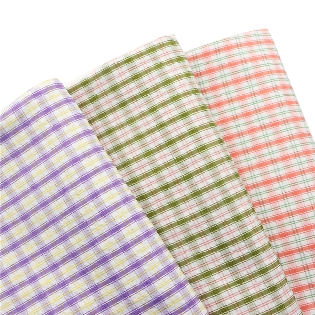 plaid yarn dyed fabric 