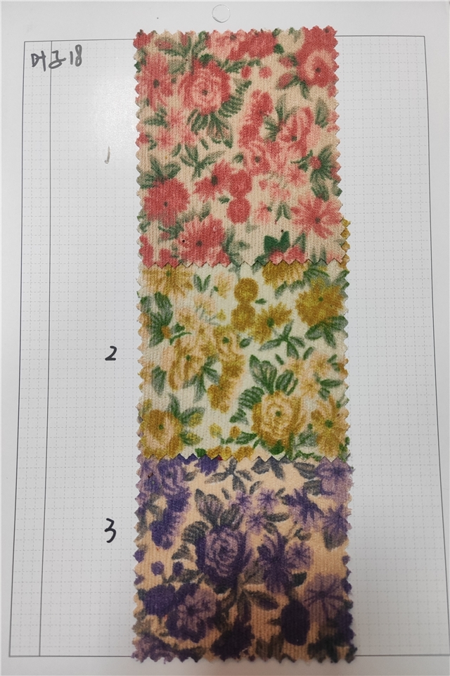 flower print corduroy fabric