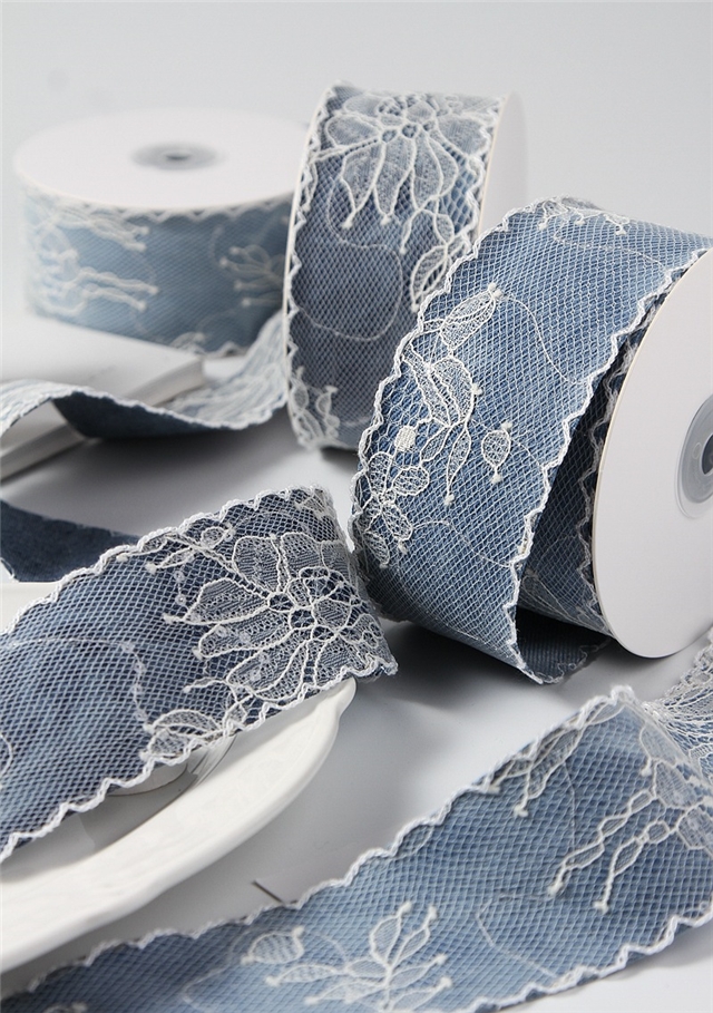 dyeing glitter lace denim webbing