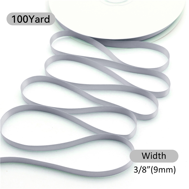 3/8" 9MM double side printed satin 3/8