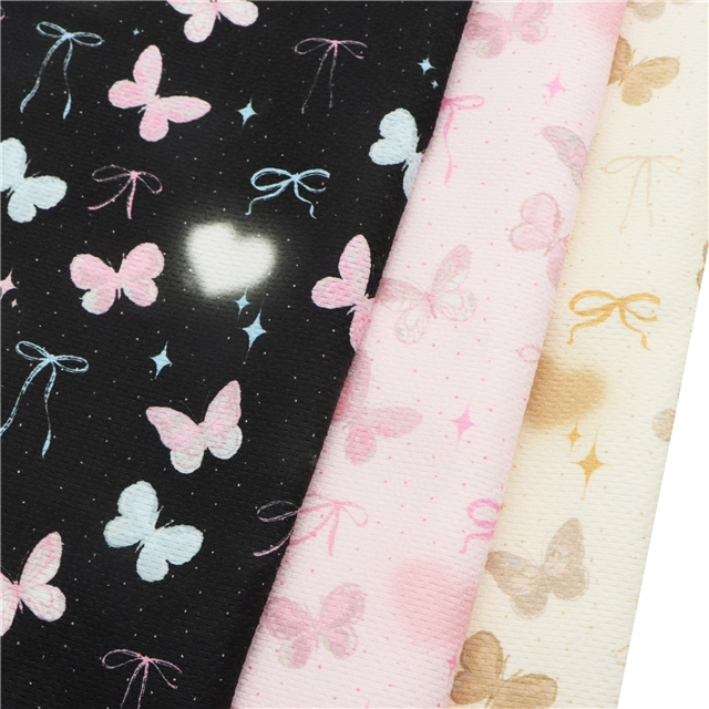 butterfly print polyester fabric