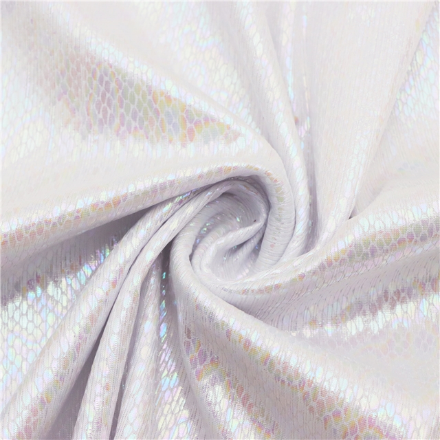 colorful iron plated snake pattern polyester fabric