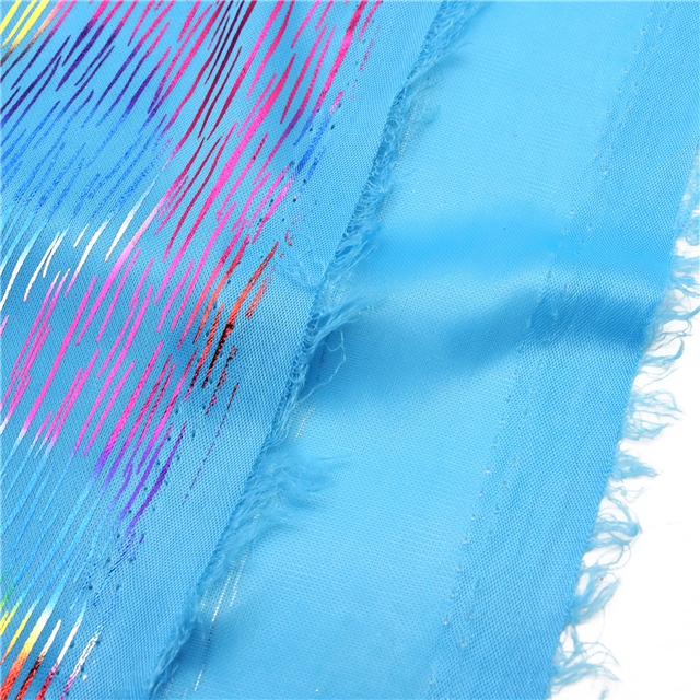 colourful gold hot stamping colorful striped knitted fabric