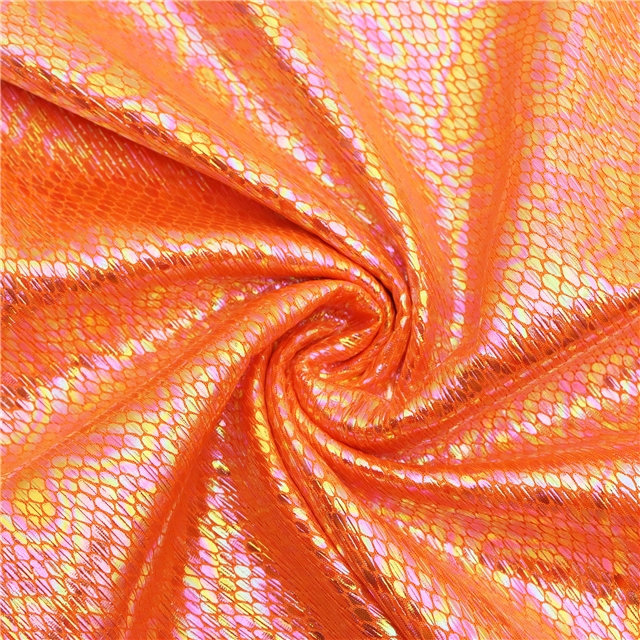 colorful iron plated snake pattern polyester fabric