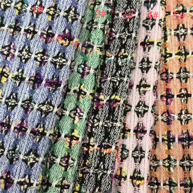woolen woven plaid small fragrant fabric