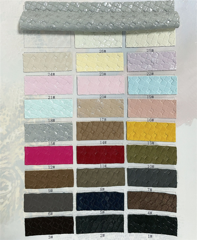 plain flowers indentation faux leather