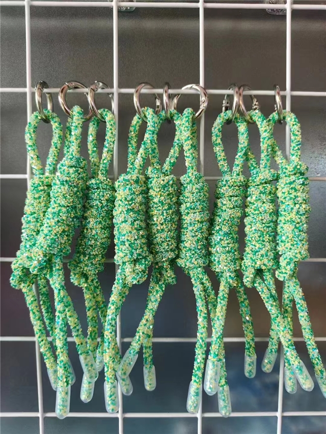 Drill pipe braided keychain accessory