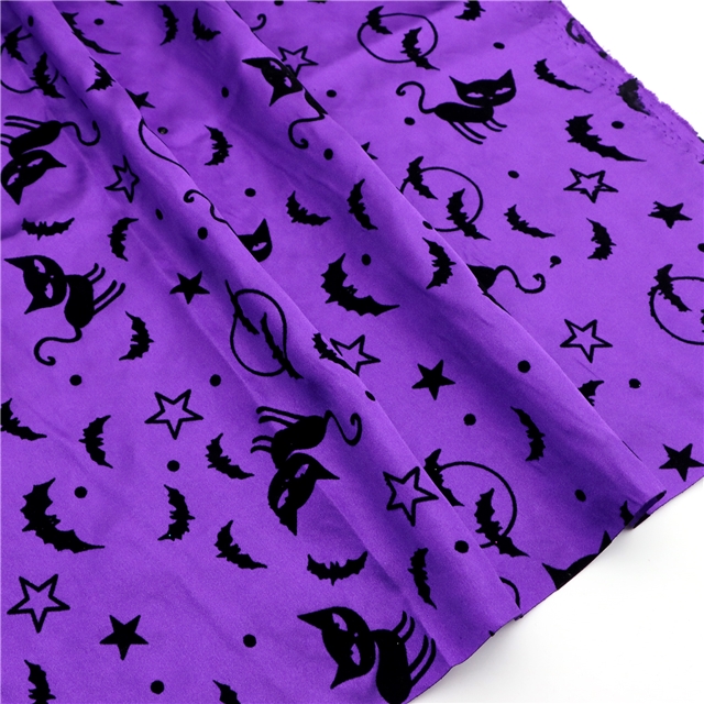 halloween series velvet satin fabric