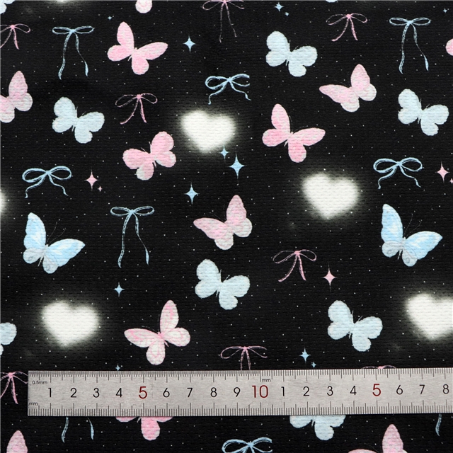 butterfly print polyester fabric