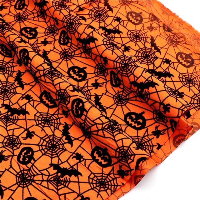 halloween series velvet satin fabric 2#,50*145cm(19.7*57.1