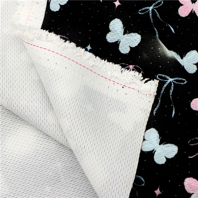 butterfly print polyester fabric