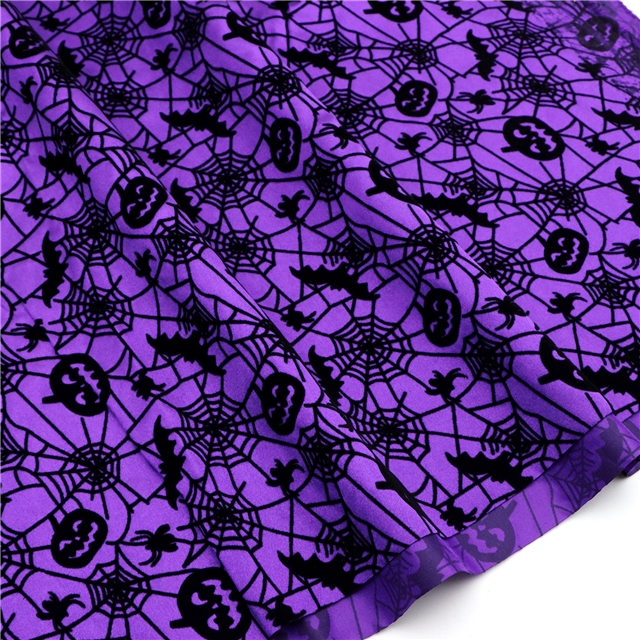 halloween series velvet satin fabric 1#,50*145cm(19.7*57.1