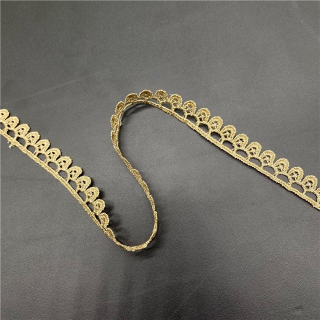 bow bear gold embroidered lace
