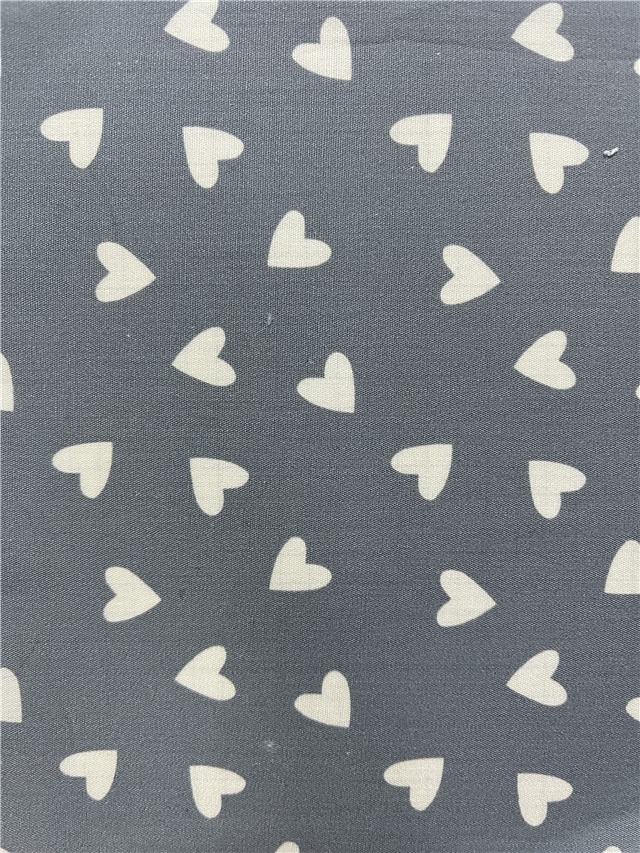 cotton heart printed fabric