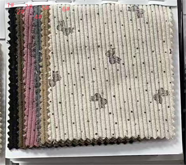 dot bow corduroy fabric