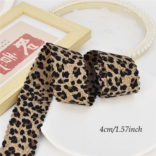 leopard print webbing 577#4cm(1.6
