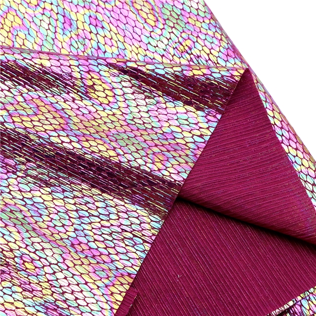colorful iron plated snake pattern polyester fabric
