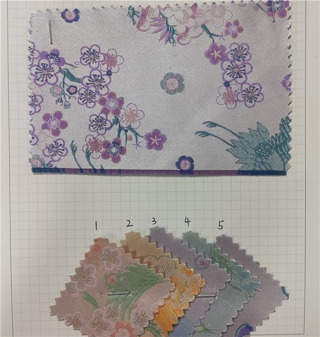 chinese style flower jacquard fabric