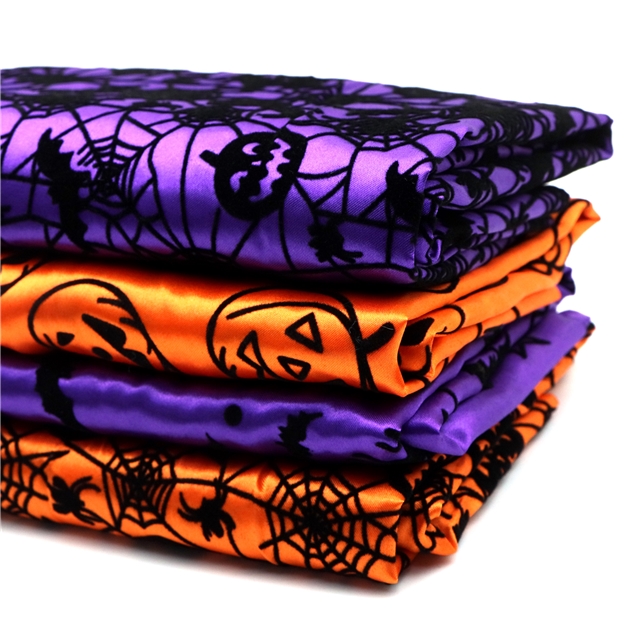 halloween series velvet satin fabric