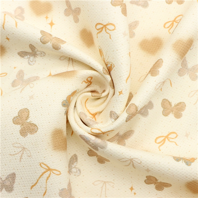 butterfly print polyester fabric