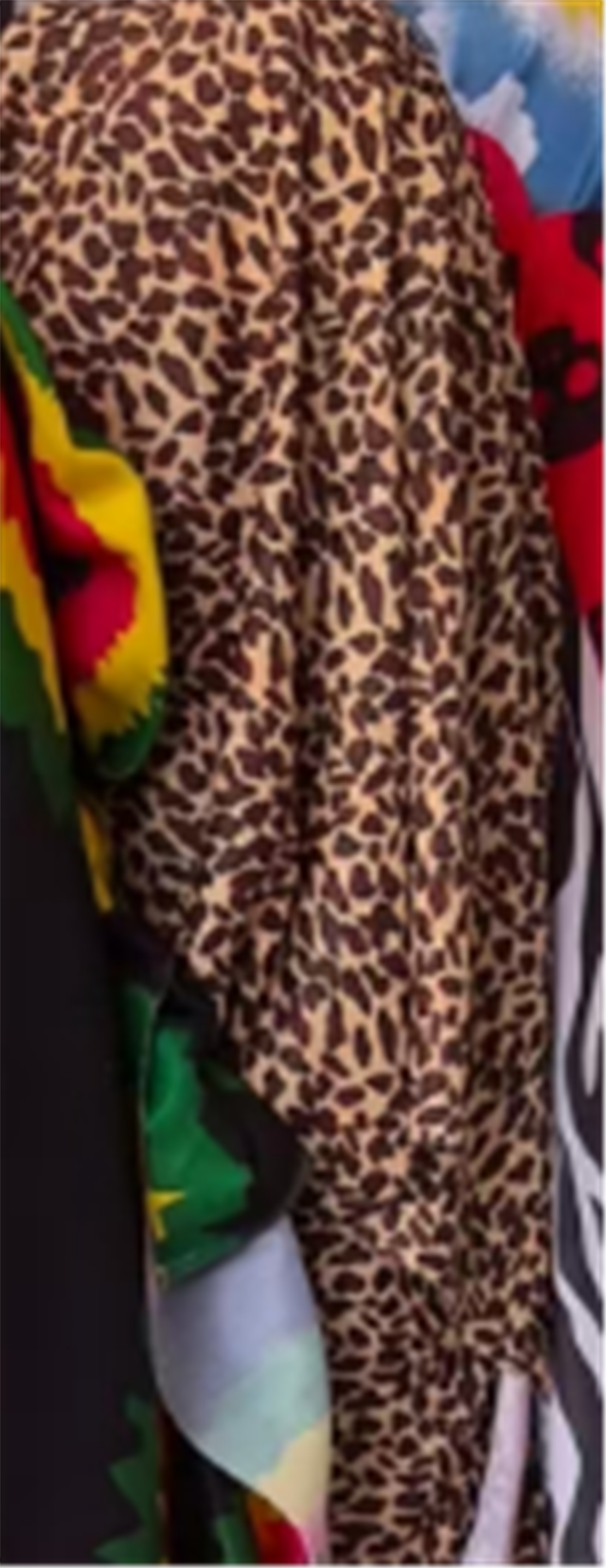 2 ways leopard knit fabric