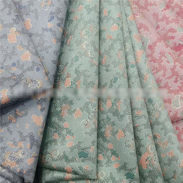 2 ways hot stamping leaves suede Fabric